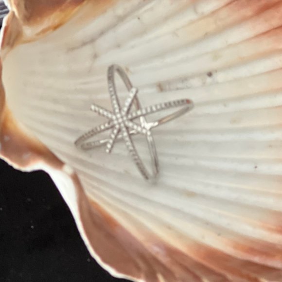 Stella & Dot Criss-Cross Pave Ring - Picture 2 of 5